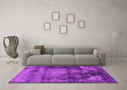Machine Washable Oriental Pink Industrial Rug in a Living Room, wshurb2259pnk