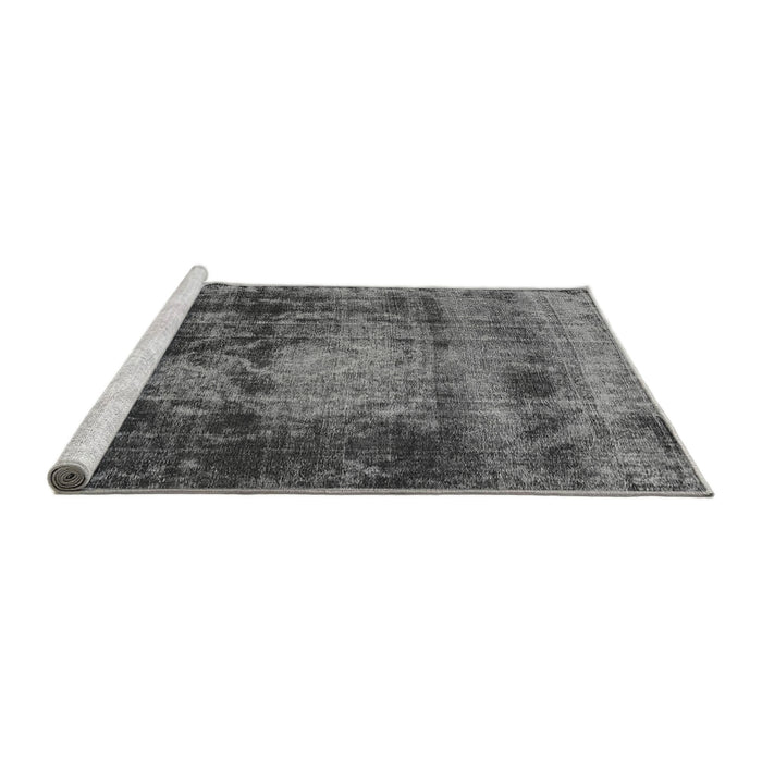 Sideview of Machine Washable Oriental Gray Industrial Rug, wshurb2259gry