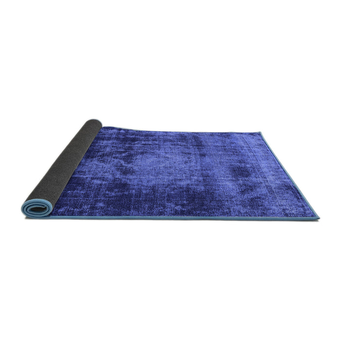 Sideview of Oriental Blue Industrial Rug, urb2259blu