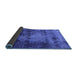 Sideview of Oriental Blue Industrial Rug, urb2259blu