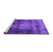 Sideview of Machine Washable Oriental Purple Industrial Area Rugs, wshurb2259pur