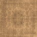 Square Oriental Brown Industrial Rug, urb2260brn