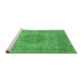 Sideview of Machine Washable Oriental Emerald Green Industrial Area Rugs, wshurb2260emgrn