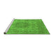 Sideview of Machine Washable Oriental Green Industrial Area Rugs, wshurb2260grn
