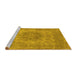 Sideview of Machine Washable Oriental Yellow Industrial Rug, wshurb2260yw