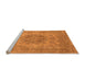 Sideview of Machine Washable Oriental Orange Industrial Area Rugs, wshurb2260org