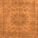 Square Oriental Orange Industrial Rug, urb2260org