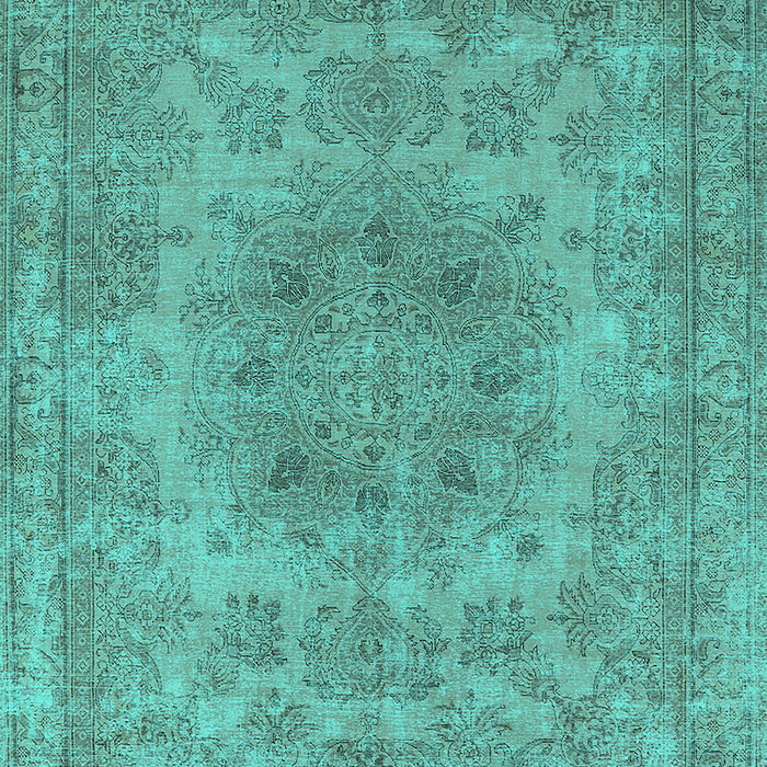 Machine Washable Oriental Turquoise Industrial Area Rugs, wshurb2260turq