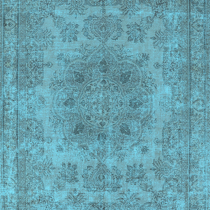 Machine Washable Oriental Light Blue Industrial Rug, wshurb2260lblu