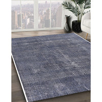 Mid-Century Modern Purple Navy Blue Oriental Rug, urb2261