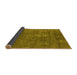 Sideview of Oriental Yellow Industrial Rug, urb2261yw