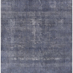 Square Machine Washable Industrial Modern Purple Navy Blue Rug, wshurb2261