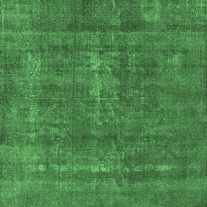 Square Machine Washable Oriental Emerald Green Industrial Area Rugs, wshurb2261emgrn