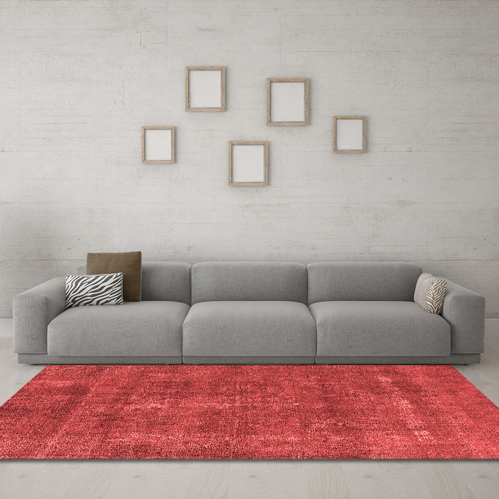 Industrial Red Washable Rugs