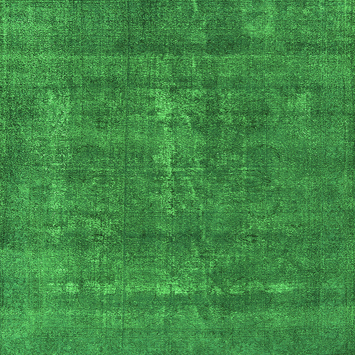Square Machine Washable Oriental Green Industrial Area Rugs, wshurb2261grn