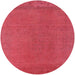 Round Mid-Century Modern Red Oriental Rug, urb2262