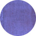 Round Oriental Blue Industrial Rug, urb2262blu