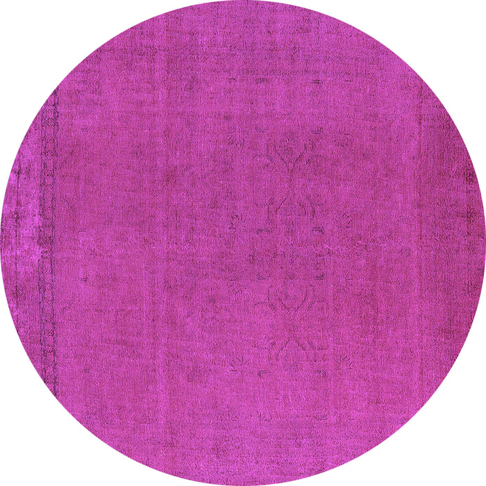 Round Oriental Purple Industrial Rug, urb2262pur