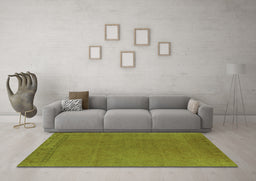 Machine Washable Oriental Green Industrial Area Rugs in a Living Room,, wshurb2262grn