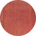 Round Oriental Brown Industrial Rug, urb2262brn