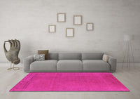 Machine Washable Oriental Pink Industrial Rug, wshurb2262pnk