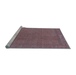 Sideview of Machine Washable Oriental Light Blue Industrial Rug, wshurb2262lblu