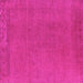 Square Machine Washable Oriental Pink Industrial Rug, wshurb2262pnk