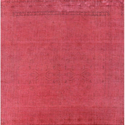 Square Mid-Century Modern Red Oriental Rug, urb2262