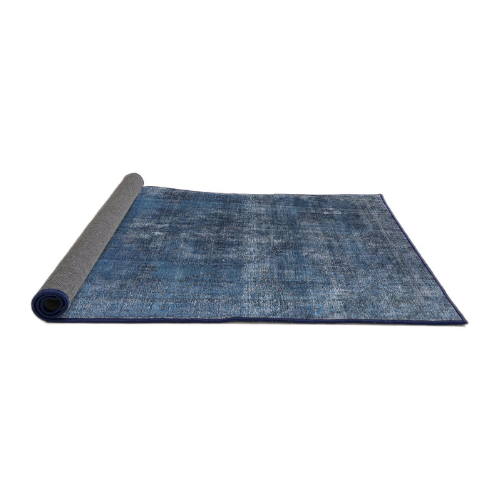 Sideview of Mid-Century Modern Blue Persian Rug, urb2263