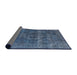 Sideview of Mid-Century Modern Blue Persian Rug, urb2263