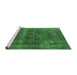 Sideview of Machine Washable Persian Emerald Green Bohemian Area Rugs, wshurb2263emgrn