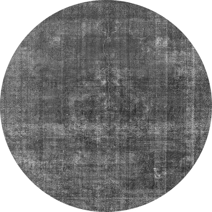 Round Persian Gray Bohemian Rug, urb2263gry