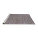 Sideview of Machine Washable Industrial Modern Mauve Taupe Purple Rug, wshurb2264