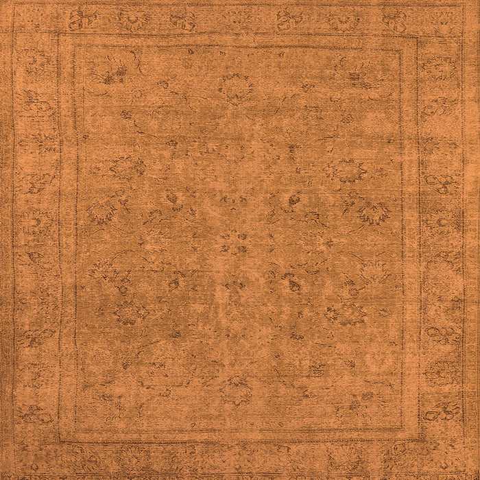 Square Oriental Orange Industrial Rug, urb2264org
