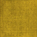 Square Oriental Yellow Industrial Rug, urb2264yw