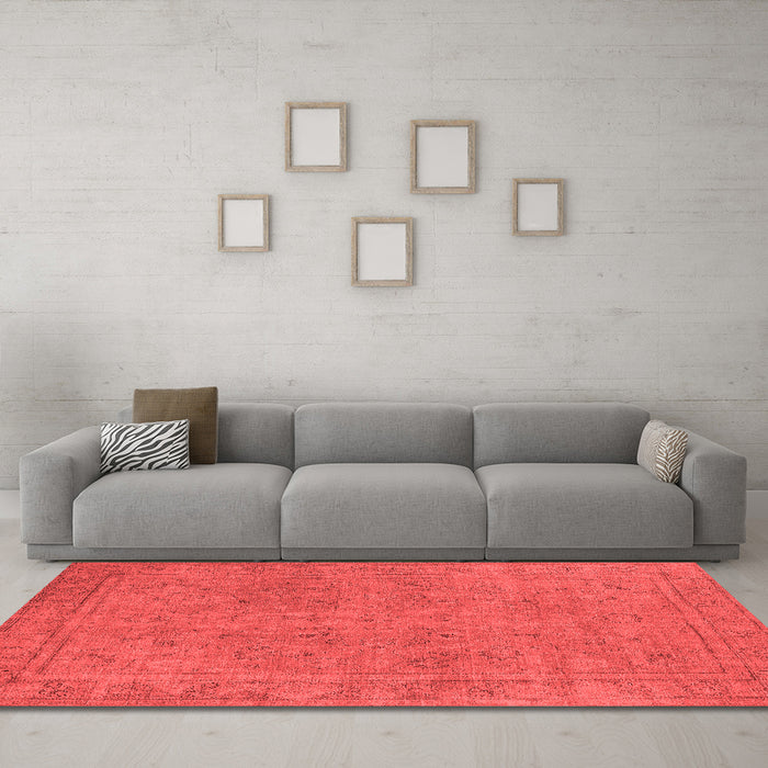 Industrial Red Washable Rugs