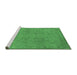 Sideview of Machine Washable Oriental Emerald Green Industrial Area Rugs, wshurb2264emgrn