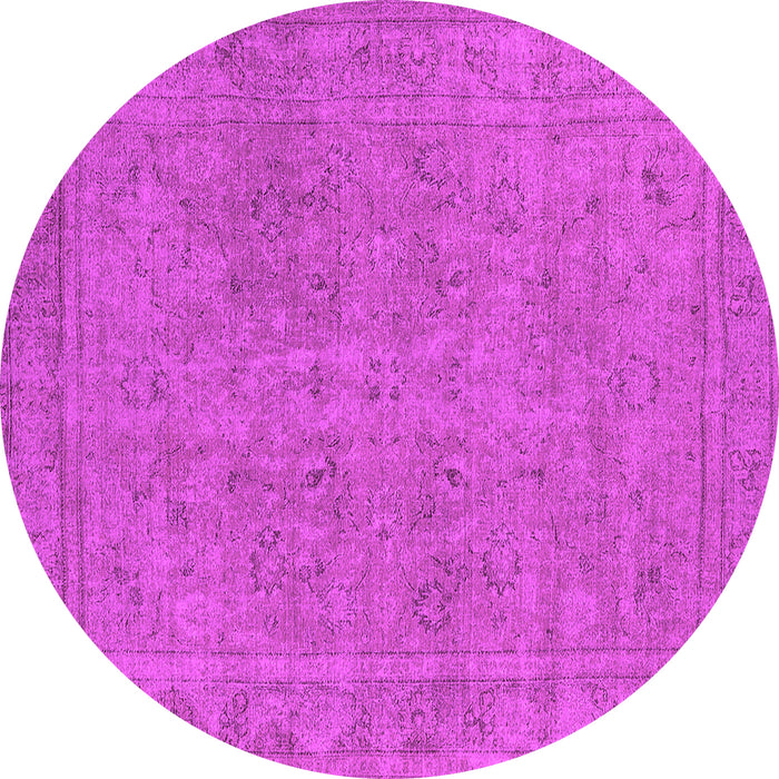 Round Oriental Pink Industrial Rug, urb2264pnk