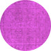 Round Oriental Pink Industrial Rug, urb2264pnk