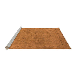 Sideview of Machine Washable Oriental Orange Industrial Area Rugs, wshurb2264org