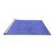 Sideview of Machine Washable Oriental Blue Industrial Rug, wshurb2264blu