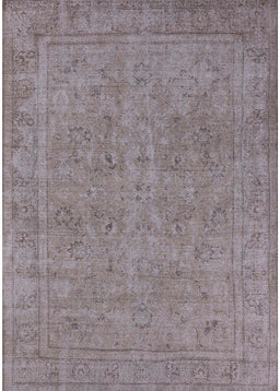Mid-Century Modern Mauve Taupe Purple Oriental Rug, urb2264