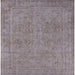 Square Mid-Century Modern Mauve Taupe Purple Oriental Rug, urb2264