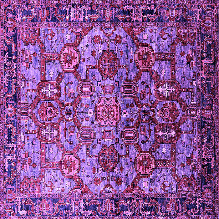 Square Oriental Purple Traditional Rug, urb2265pur