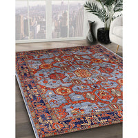 Mid-Century Modern Gunmetal Gray Oriental Rug, urb2265