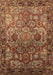 Machine Washable Oriental Brown Traditional Rug, wshurb2265brn