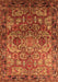 Machine Washable Oriental Orange Traditional Area Rugs, wshurb2265org