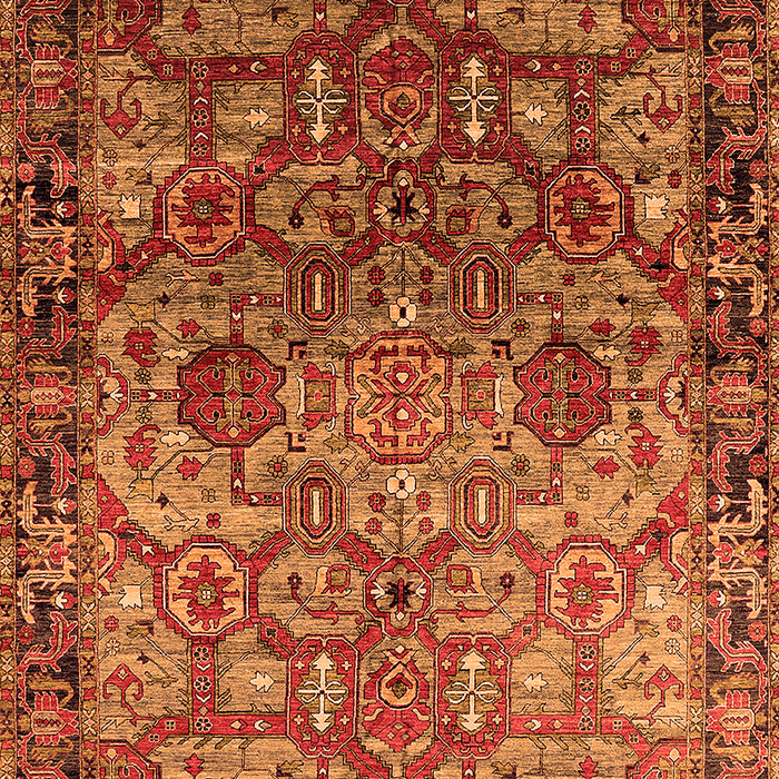 Machine Washable Oriental Orange Traditional Area Rugs, wshurb2265org