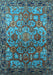 Oriental Light Blue Traditional Rug, urb2265lblu