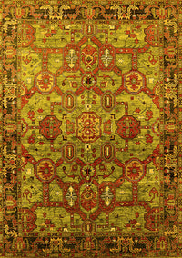 Oriental Yellow Traditional Rug, urb2265yw